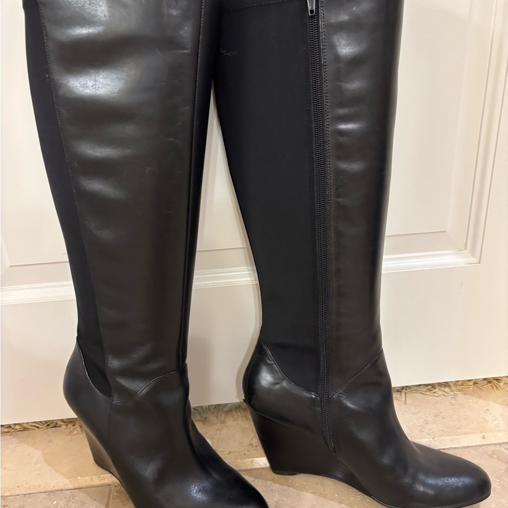 Nine West Black Wedge Boots - Picture 2 of 16